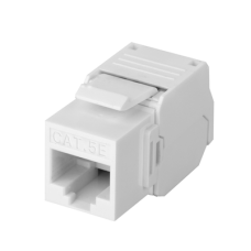 Módulo Jack Keystone Cat5e (Toolless), con Terminación en Ángulo 180 - Color Blanco, Compatible con Faceplate y Patchpanel Linkedpro Módulo Jack Keystone Cat5e (Toolless), con Terminación en Ángulo 180 - Color Blanco, Compatible con Faceplate y Patchpanel Linkedpro