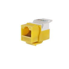 Módulo Jack Keystone Cat5e sin Herramienta (toolless) para faceplate - Color Amarillo Módulo Jack Keystone Cat5e sin Herramienta (toolless) para faceplate - Color Amarillo