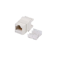 Módulo Jack Keystone Cat5e con Terminación en Ángulo 180 - Color Blanco Módulo Jack Keystone Cat5e con Terminación en Ángulo 180 - Color Blanco