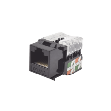 Módulo Jack Keystone Cat6 con Terminación 110 (Punchdown) para Faceplate - Color Negro Módulo Jack Keystone Cat6 con Terminación 110 (Punchdown) para Faceplate - Color Negro