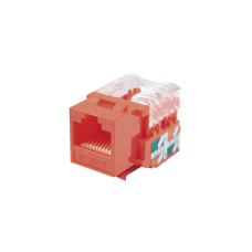 Módulo Jack Keystone Cat6 con Terminación 110 (Punchdown) para Faceplate - Color Rojo Módulo Jack Keystone Cat6 con Terminación 110 (Punchdown) para Faceplate - Color Rojo