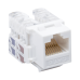 Módulo Jack Keystone Cat6 con Terminación 110 (Punchdown) para Faceplate - Color Blanco