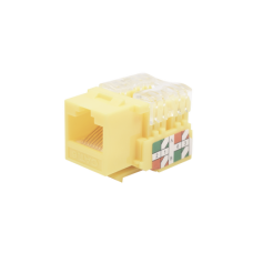 Módulo Jack Keystone Cat6 con Terminación 110 (Punchdown) para Faceplate - Color Amarillo Módulo Jack Keystone Cat6 con Terminación 110 (Punchdown) para Faceplate - Color Amarillo