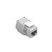 Módulo Jack Keystone Cat6 (Toolless), con Terminación en Ángulo 180 Grados Color Gris, Compatible con Faceplate y Patchpanel Linkedpro
