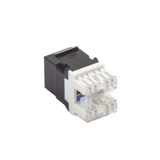 Módulo Jack Keystone Cat6 con Terminación en Ángulo 180 - Color Negro Módulo Jack Keystone Cat6 con Terminación en Ángulo 180 - Color Negro