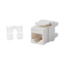 Módulo Jack Keystone Cat6 con Terminación 110 (Punchdown) Ángulo 180 - Color Blanco Módulo Jack Keystone Cat6 con Terminación 110 (Punchdown) Ángulo 180 - Color Blanco