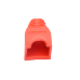 Bota Plástica para Protección de Plug RJ45, Color Rojo
