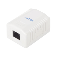 Caja de Pared con 1 Puerto, Incluye 1 Jack UTP Cat6A