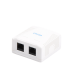 Caja de Pared con 2 Puertos, Incluye 2 Jacks UTP Cat6A