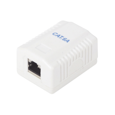 Caja de Pared con 1 Puerto, Incluye 1 Jack STP Cat6A