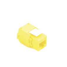 Módulo Jack Keystone Cat6A (Toolless), con Terminación en Ángulo 180 - Color Amarillo, Compatible con Faceplate y Patchpanel Linkedpro Módulo Jack Keystone Cat6A (Toolless), con Terminación en Ángulo 180 - Color Amarillo, Compatible con Faceplate y Patchpanel Linkedpro