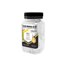 Bote con 100 Piezas de Plug Modular RJ45 Cat5e sin Blindaje, Chapado de Oro a 30 Micras para Durabilidad Extrema