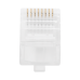 Bote con 100 Piezas de Plug Modular RJ45 Cat5e sin Blindaje, Chapado de Oro a 30 Micras para Durabilidad Extrema