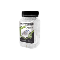 Bote con 100 Plugs Pass Through RJ45 Cat5e sin Blindaje, Chapado de Oro a 30 Micras para Durabilidad Extrema