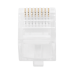 Bote con 100 Plugs Pass Through RJ45 Cat5e sin Blindaje, Chapado de Oro a 30 Micras para Durabilidad Extrema