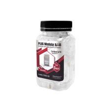 Bote con 100 Piezas de Plug Modular RJ45 Cat5e Blindado, Chapado de Oro a 30 Micras para Durabilidad Extrema con Pin de Tierra