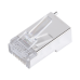 Bote con 100 Piezas de Plug Modular RJ45 Cat5e Blindado, Chapado de Oro a 30 Micras para Durabilidad Extrema con Pin de Tierra