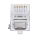 Bote con 100 Piezas de Plug Modular RJ45 Cat5e Blindado, Chapado de Oro a 30 Micras para Durabilidad Extrema con Pin de Tierra