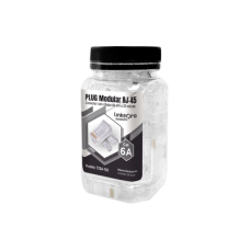 Bote con 100 Piezas de Plug Modular RJ45 Cat6A Chapado de Oro a 30 Micras para Durabilidad Extrema