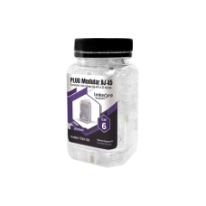 Bote con 100 Piezas de Plug Modular RJ45 Cat6 Blindado, Chapado de Oro a 30 Micras para Durabilidad Extrema SIN PIN de Tierra