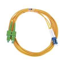 Jumper de Fibra Óptica Monomodo 9/125 LC/UPC-SC/APC, PVC, 2.0 mm, Dúplex, Amarillo, 3 Metros (9.84 Pies)