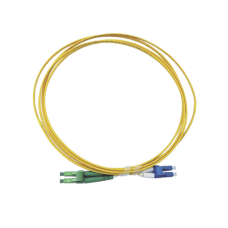 Jumper de Fibra Óptica Monomodo 9/125 LC/UPC-LC/APC, OFNR (Riser), 2.0 mm, Dúplex, Amarillo, 3 Metros (9.84 Pies)