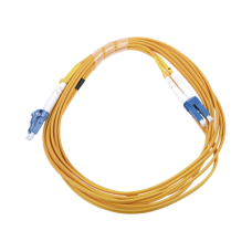Jumper de Fibra Óptica Monomodo 9/125 LC/UPC-LC/UPC, PVC, 2.0 mm, Dúplex, Amarillo, 3 Metros (9.84 Pies)
