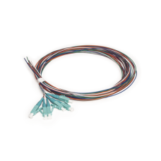 Kit de 6 Pigtails LC Multimodo OM3 50/125, Conectores Aqua, 2 Metros (6.56 Pies) Kit de 6 Pigtails LC Multimodo OM3 50/125, Conectores Aqua, 2 Metros (6.56 Pies)