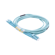 Jumper de Fibra Óptica Multimodo OM3 50/125 LC-LC OFNR (Riser), 2.0 mm, Dúplex, Aqua, 3 Metros (9.84 Pies)
