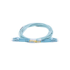 Jumper de Fibra Óptica Multimodo OM3 50/125 LC-LC OFNR (Riser), 2.0 mm, Dúplex, Aqua, 20 Metros (65.62 Pies)