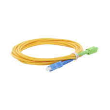 Jumper de Fibra Óptica Monomodo SC/UPC-SC/APC Simplex, Color Amarillo, 3 Metros (9.84 Pies), 3 mm Jumper de Fibra Óptica Monomodo SC/UPC-SC/APC Simplex, Color Amarillo, 3 Metros (9.84 Pies), 3 mm