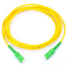 Jumper de Fibra Óptica Monomodo SC/APC-SC/APC Simplex, color amarillo, 1 metro, 2 mm Jumper de Fibra Óptica Monomodo SC/APC-SC/APC Simplex, color amarillo, 1 metro, 2 mm