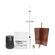 Kit pararrayo LinkedPro básico. Ideal para la protección de mástiles y postes.