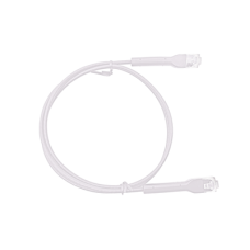 Mini Patch Cord Cat6 Ultra Slim 30 cm (11.81 Pulgadas) Blanco ? Ahorra Espacio sin Organizadores, con Bota Flexible