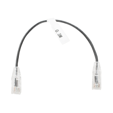 Cable de Parcheo Slim UTP Cat6 - 30 cm (11.81 Pulgadas) Negro Diámetro Reducido (28 AWG) Cable de Parcheo Slim UTP Cat6 - 30 cm (11.81 Pulgadas) Negro Diámetro Reducido (28 AWG)
