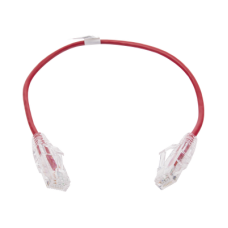Cable de Parcheo Slim UTP Cat6 - 30 cm (11.81 Pulgadas) Rojo Diámetro Reducido (28 AWG) Cable de Parcheo Slim UTP Cat6 - 30 cm (11.81 Pulgadas) Rojo Diámetro Reducido (28 AWG)