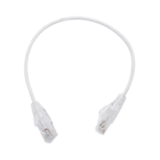 Cable de Parcheo Slim UTP Cat6 - 30 cm (11.81 Pulgadas) Blanco, Diámetro Reducido (28 AWG) Cable de Parcheo Slim UTP Cat6 - 30 cm (11.81 Pulgadas) Blanco, Diámetro Reducido (28 AWG)