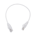 Cable de Parcheo Slim UTP Cat6 - 30 cm (11.81 Pulgadas) Blanco, Diámetro Reducido (28 AWG)