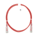 Cable de Parcheo Slim UTP Cat6 - 1 Metro (3.28 Pies), Rojo, Diámetro Reducido (28 AWG)
