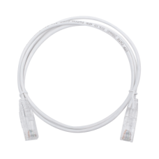 Cable de Parcheo Slim UTP Cat6 - 1 Metro (3.28 Pies), Blanco, Diámetro Reducido (28 AWG) Cable de Parcheo Slim UTP Cat6 - 1 Metro (3.28 Pies), Blanco, Diámetro Reducido (28 AWG)