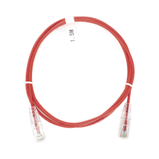 Cable de Parcheo Slim UTP Cat6 - 1.5 Metros (4.92 Pies) Rojo Diámetro Reducido (28 AWG) Cable de Parcheo Slim UTP Cat6 - 1.5 Metros (4.92 Pies) Rojo Diámetro Reducido (28 AWG)