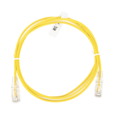 Cable de Parcheo Slim UTP Cat6 - 1.5 Metros (4.92 Pies) Amarillo Diámetro Reducido (28 AWG) Cable de Parcheo Slim UTP Cat6 - 1.5 Metros (4.92 Pies) Amarillo Diámetro Reducido (28 AWG)