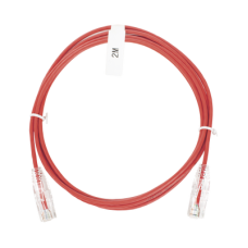 Cable de Parcheo Slim UTP Cat6 - 2 Metros (6.56 Pies) Rojo Diámetro Reducido (28 AWG) Cable de Parcheo Slim UTP Cat6 - 2 Metros (6.56 Pies) Rojo Diámetro Reducido (28 AWG)