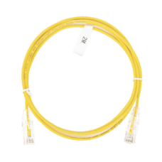 Cable de Parcheo Slim UTP Cat6 - 2 Metros (6.56 Pies) Amarillo Diámetro Reducido (28 AWG) Cable de Parcheo Slim UTP Cat6 - 2 Metros (6.56 Pies) Amarillo Diámetro Reducido (28 AWG)