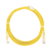 Cable de Parcheo Slim UTP Cat6 - 3 Metros (9.84 Pies) Amarillo Diámetro Reducido (28 AWG)