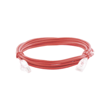 Cable de Parcheo Slim UTP Cat6A - 3 Metros (9.84 Pies) Rojo, Diámetro Reducido (28 AWG)
