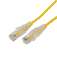 Cable de Parcheo Slim UTP Cat6A - 7 Metros (22.97 Pies) Amarillo, Diámetro Reducido (28 AWG)