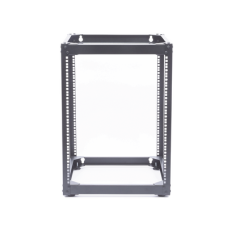 Rack Abierto de 4 Postes Instalación Pared o Piso de 14 Unidades, Ideal para Equipo de Audio!