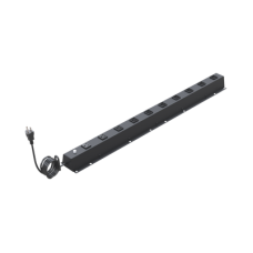 PDU Vertical de 10 Contactos (NEMA 5-15R). Volt. Ent./Sal.: 120Vca/15A compatible con Racks EIRL y EIQR.