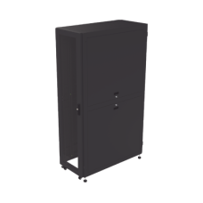 Gabinete Profesional para Telecomunicaciones de 45UR, 1200 mm Profundidad, Incluye 2 Organizadores Verticales de 45 Unidades de Rack, Se envía el Gabinete Armado.